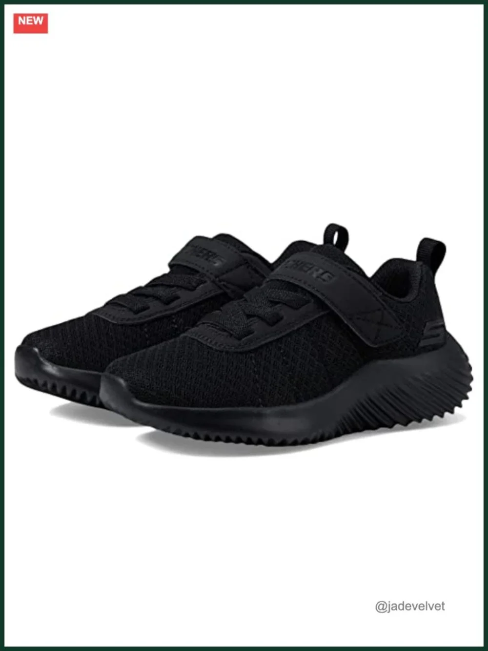 Boys Lightweight Mesh Sneakers with Hook & Loop Closure Machine Washable